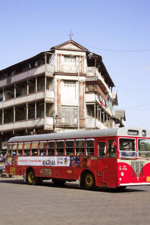 Téléchargez les photos : Ancien bâtiment pestonji ; route Maulana Shaukatali ; route Grant ; Bombay maintenant Mumbai ; Maharashtra ; Inde - en image libre de droit