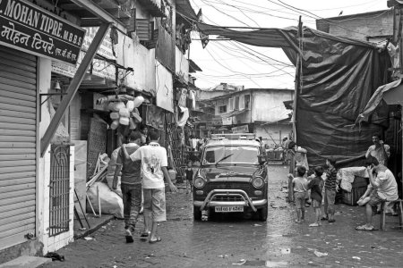 Photo for Dharavi slum ; Bombay Mumbai ; Maharashtra ; India - Royalty Free Image