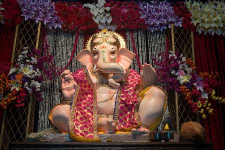 Photo for Idol of Lord Ganesha, pune, Maharashtra, India, Asia - Royalty Free Image