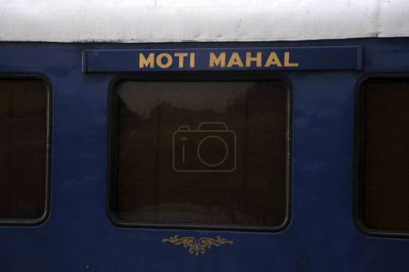 Photo for Moti mahal Royal Rajasthan on Wheels train Madhya Pradesh Khajuraho India Asia - Royalty Free Image