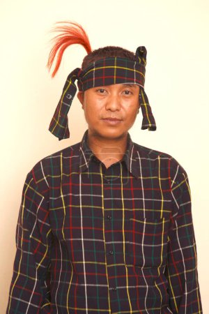 Photo for Mizo dancer in costume for Cheraw Dance of Mizoram, India - Royalty Free Image