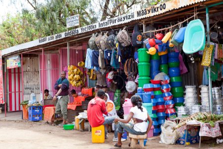 Photo for Shops On Streets Debre Zeit Ethiopia Africa - Royalty Free Image