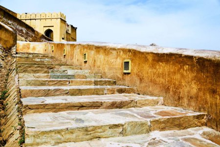 Foto de Amer fuerte escaleras Jaipur Rajasthan India Asia - Imagen libre de derechos
