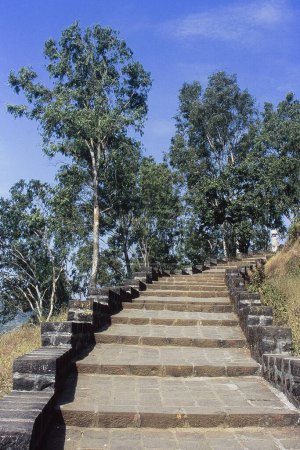 Photo for Steps and greenery, Karla Caves, Lonavala, District Pune, Maharashtra, India, Asia - Royalty Free Image
