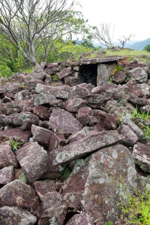 Téléchargez les photos : Dolmens mégalithiques, ou muniyaras, à alampetty, maraiyur, maraiyoor, Kerala, Inde - en image libre de droit