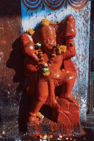Statue von Lord Hanuman, Malshej Ghat, Distrikt, Thane, Maharashtra, Indien, Asien