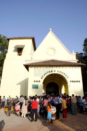 Téléchargez les photos : Église Saint-Pierre, site du patrimoine mondial de l'UNESCO, Old Goa, Velha Goa, Inde - en image libre de droit