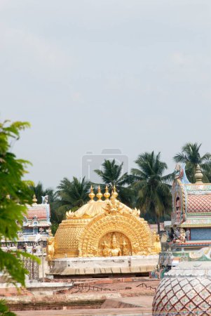 Photo for Golden Pranavaakriti Vimana at Sri Ranganathswami temple ; Tiruchirappalli ; Trichy ; Tamil Nadu ; India - Royalty Free Image