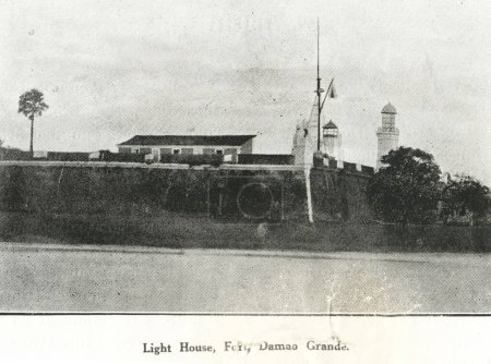 Photo for Catholic community Light House ; Fort ; Damao Grande ; India UT - Royalty Free Image