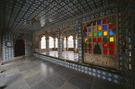 Téléchargez les photos : Chini Mahal, palais de la ville, Udaipur, Rajasthan, Inde - en image libre de droit