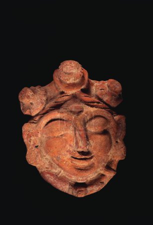 Female head of terracotta Gupta Period 5th Century AD , Haryana , Punjab , India