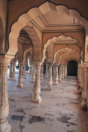 Téléchargez les photos : Intérieur de Diwan I Am, Amer Fort, Jaipur, Rajasthan, Inde, Asie - en image libre de droit