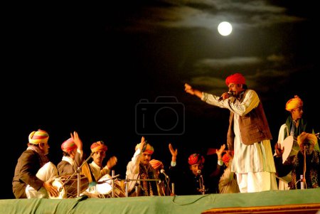 Foto de Programa de música cultural en el festival del desierto, Jaisalmer, Rajastán, India 2009 - Imagen libre de derechos
