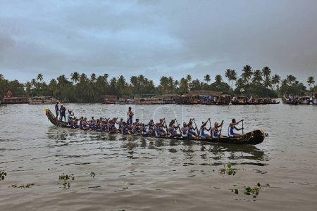Photo for Nehru Trophy Boat Racing in Punnamada Lake at Alleppey Kerala India - Royalty Free Image