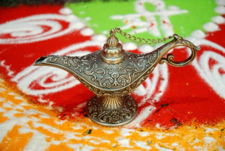 Foto de Lámpara mágica de plata de Allauddin; Bombay Mumbai; Maharashtra; India - Imagen libre de derechos
