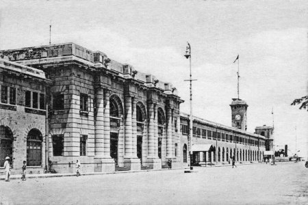 vieille photo vintage de Mall Station Ballard Pier Mumbai maharashtra Inde