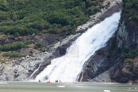 Photo for Waterfall near Mendenhall glacier ; Juneau; Alaska ; U.S.A. United States of America - Royalty Free Image