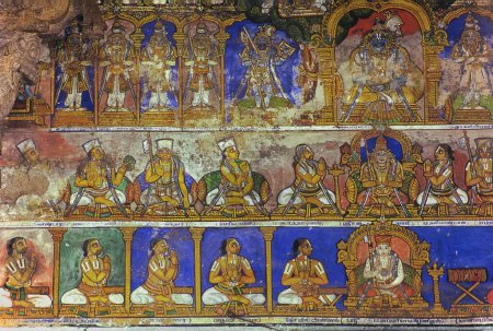 Photo for Wall painting, ranganathaswamy temple, srirangam, Tamil nadu, india, asia - Royalty Free Image