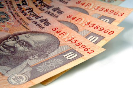 Photo for Concept of Indian Currency ten rupee note - Royalty Free Image
