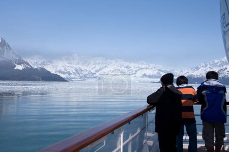Téléchargez les photos : Hubbard glacier view from ship on Alaska cruise, USA Etats-Unis - en image libre de droit