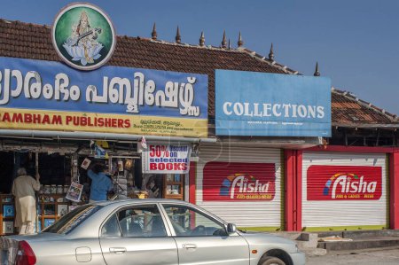 Photo for Book Stall, Mullakkal, Alappuzha, Kerala, India, Asia - Royalty Free Image