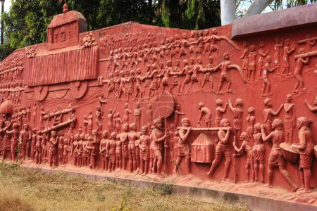 Photo for Terracotta murals, jagdalpur, bastar, chhattisgarh, india, asia - Royalty Free Image