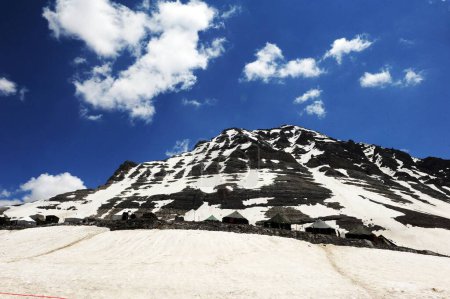 Zelte, Mahagunas Pass auf ganesh top, amarnath yatra, Jammu Kashmir, Indien, Asien