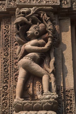 Photo for Sculpture carved on Rajarani Temple at Bhubaneswar Orissa, India, Asia - Royalty Free Image