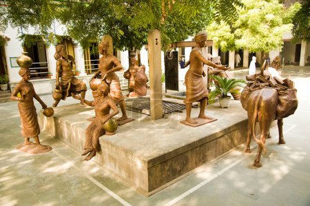 Photo for Bronze sculpture in Kabir math, varanasi, uttar pradesh, Asia, India - Royalty Free Image