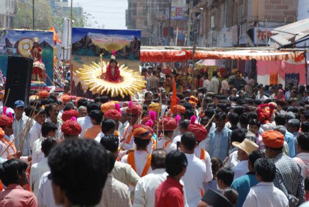 Téléchargez les photos : Ramnavmi festivals procession, Jodhpur, Rajasthan, Inde - en image libre de droit