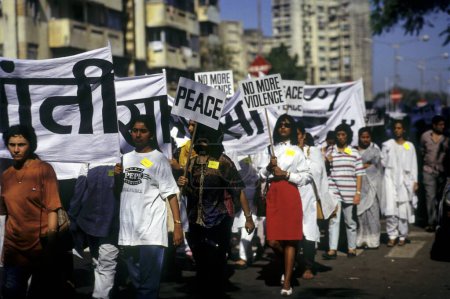 Foto de Marcha del melocotón, rally morcha, india - Imagen libre de derechos