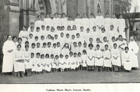 Photo for Catholic community Orphans Mount Marys Convent ; Bandra ; Bombay Mumbai ; Maharashtra ; India NO MR - Royalty Free Image