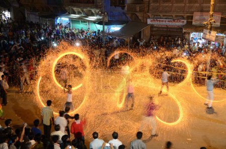 Foto de Fireworks dussehra festival, jodhpur, rajasthan, india, asia - Imagen libre de derechos