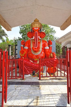 Big Ganesh statue at Sinnar ; District Nasik ; Maharashtra ; India