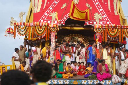 Foto de Rath yatra o festival del carro de Jagannath, Puri, Orissa, India - Imagen libre de derechos