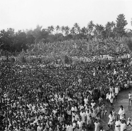 Photo for Crowds at a mass meeting in Bengal, 1945 - Royalty Free Image