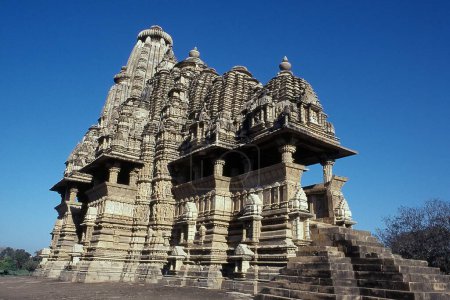 Vue du temple Vishvanatha, Khajuraho, Madhya Pradesh, Inde, Asie