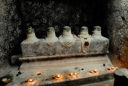 Panchalinga in cave in Subrahmanya Swami temple ; Tiruchendur ; Tamil Nadu ; India