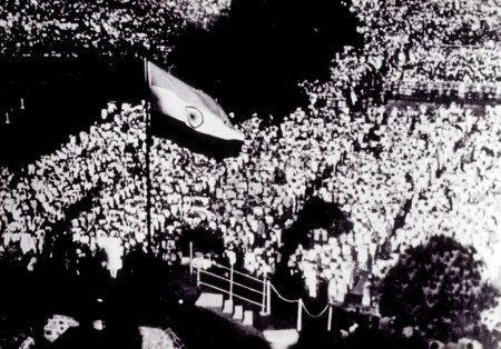 Foto de 15 de agosto de 1947, día de la Independencia - Imagen libre de derechos