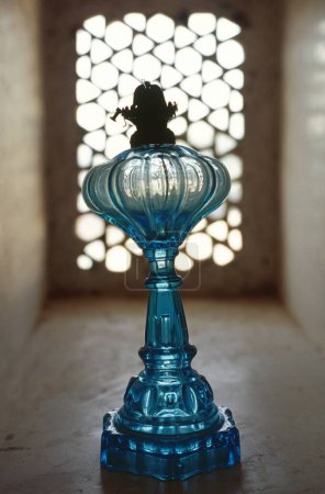 lamp at bwagore ki haveli , museum , udaipur , rajasthan , india