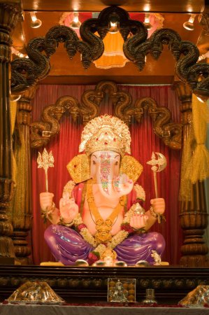 Idol of Lord Ganesh festival Pune Maharashtra India Asia Sept 2011