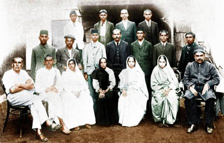 Foto de Dr. Hermann Kallenbach y Mahatma Gandhi, Sudáfrica, 1914 - Imagen libre de derechos