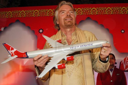 Photo for Chairman of Virgin group Sir Richard Charles Nicholas Branson launch Virgin Atlantic Airways, Bombay now Mumbai, Maharashtra, India - Royalty Free Image