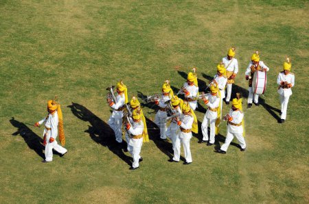 Foto de Grupo de bandas tradicionales de Rajasthani, Rajasthan, India - Imagen libre de derechos