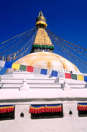 Foto de Templo Bodhnath, estupa budista, Katmandú, Nepal - Imagen libre de derechos