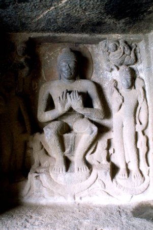Foto de Estatua de Buda en Pandav Leni; Nashik; Maharashtra; India - Imagen libre de derechos