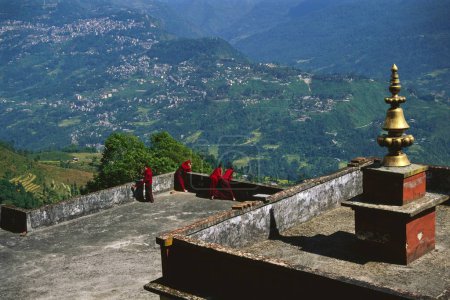 Foto de Vista del monasterio de Rumtek, Gangtok, Sikkim, India - Imagen libre de derechos