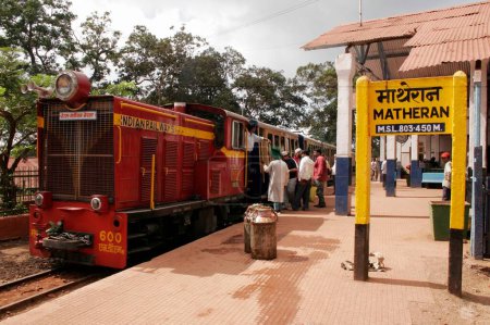 Foto de Tren de juguete de ferrocarriles indios en Matheran; Maharashtra; India - Imagen libre de derechos
