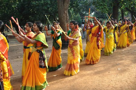 Foto de Festival de Holi, Shantiniketan, Bengala Occidental, India - Imagen libre de derechos