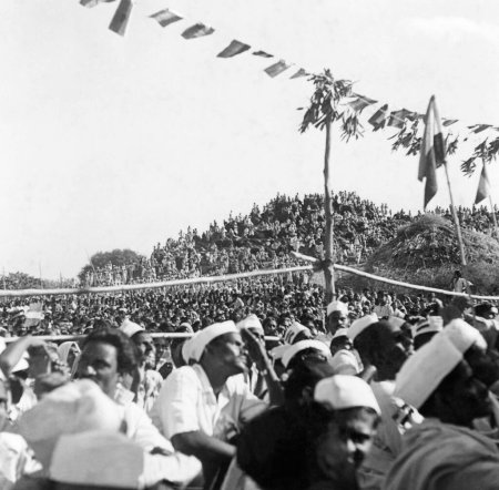 Foto de La gente en una reunión de masas, Madras, 1946 - Imagen libre de derechos